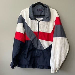 90's Round Tree & Yorke Sport Blocked Windbreaker
